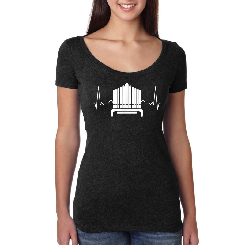 Organ Heartbeat Pipe Organ Church Organ Organist T Shirt Women's Triblend Scoop T-shirt by benoirme | Artistshot