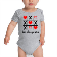 Love Always, Wins Tris Tic Tac Toe Valentines Day Sweatshirt Baby Bodysuit | Artistshot