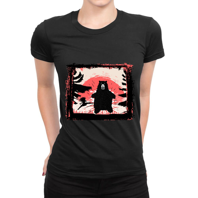 Bear Kick-gmsno Ladies Fitted T-Shirt by resaleberries875 | Artistshot