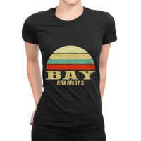 Bay Arkansas Vintage Retro Sunset Ladies Fitted T-shirt | Artistshot