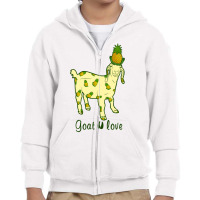 Goat Love Pinapple Youth Zipper Hoodie | Artistshot