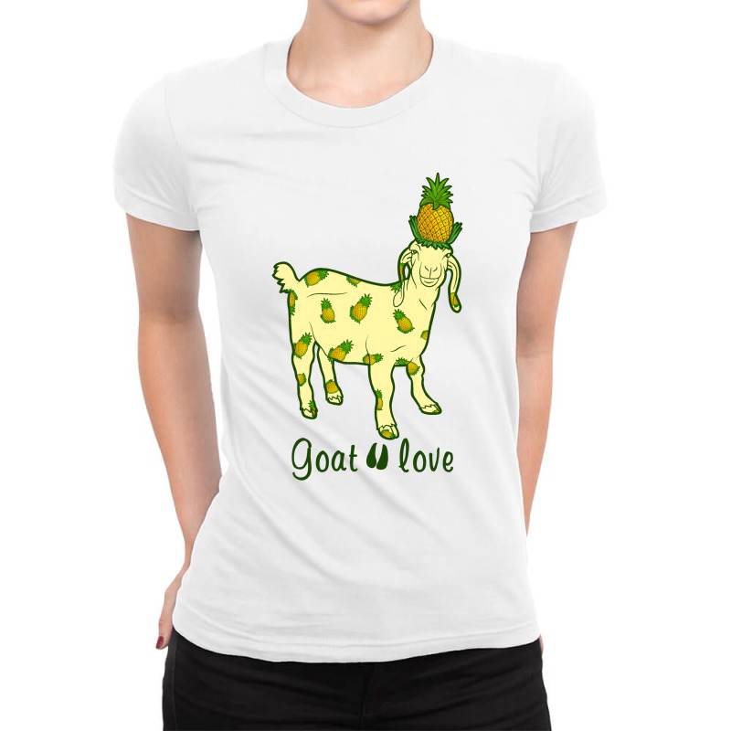 Goat Love Pinapple Ladies Fitted T-Shirt by hoainv | Artistshot