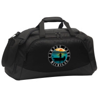 Campau Lake Fishing Michigan Sunset Active Duffel | Artistshot