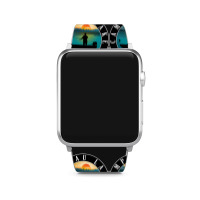 Campau Lake Fishing Michigan Sunset Apple Watch Band | Artistshot