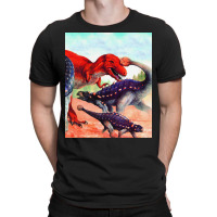 Ankylosaurus Vs Albertosaurus Poster Summer T-shirt | Artistshot