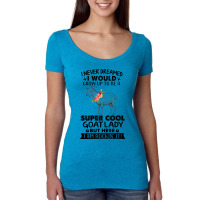 I Would Grow Up To Be A Super Cool Goat Lady Women's Triblend Scoop T-shirt | Artistshot