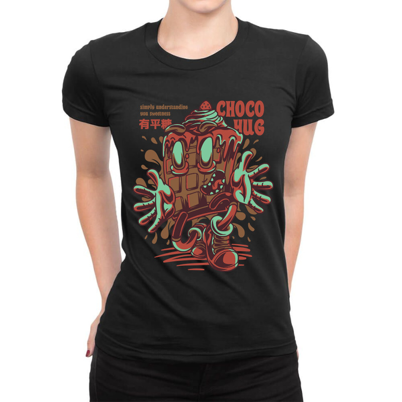 Choco Hug Ladies Fitted T-Shirt by dentistdamaging500 | Artistshot