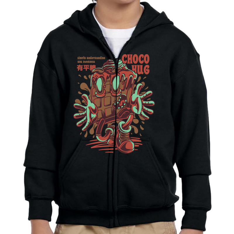 Choco Hug Youth Zipper Hoodie by dentistdamaging500 | Artistshot