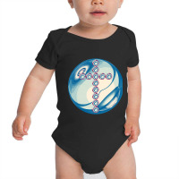 Blueish Cross In Glass Ball Baby Bodysuit | Artistshot