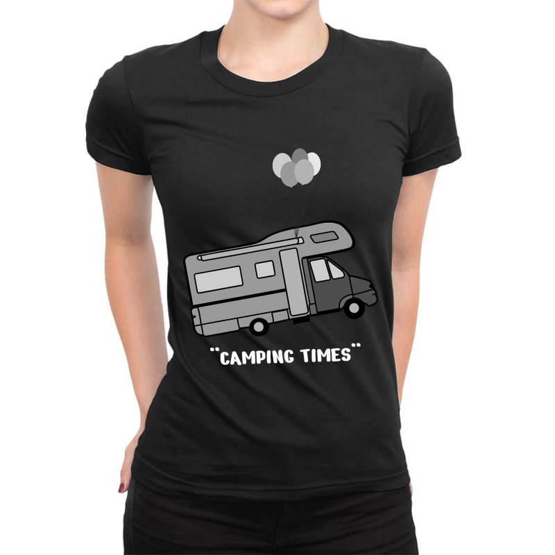 Camping-3kcxd Ladies Fitted T-Shirt by nuanceteams169 | Artistshot