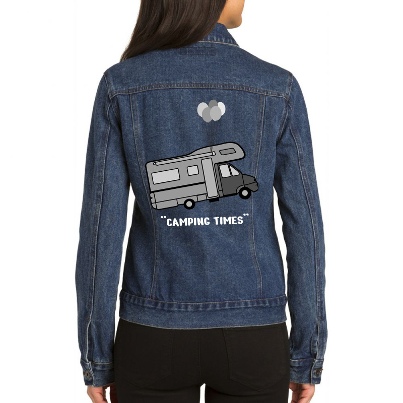 Camping-3kcxd Ladies Denim Jacket by nuanceteams169 | Artistshot