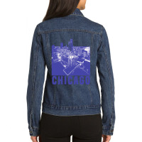 Chicago City Design Ladies Denim Jacket | Artistshot