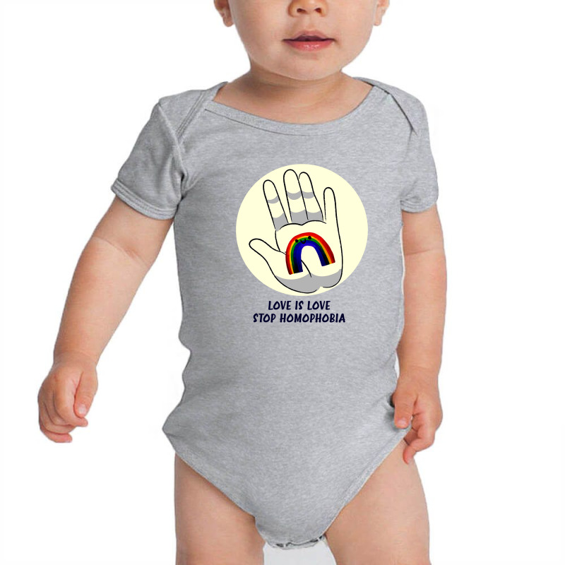 Stop Homophobia With Hand Ea Baby Bodysuit by Jared B Heaney | Artistshot