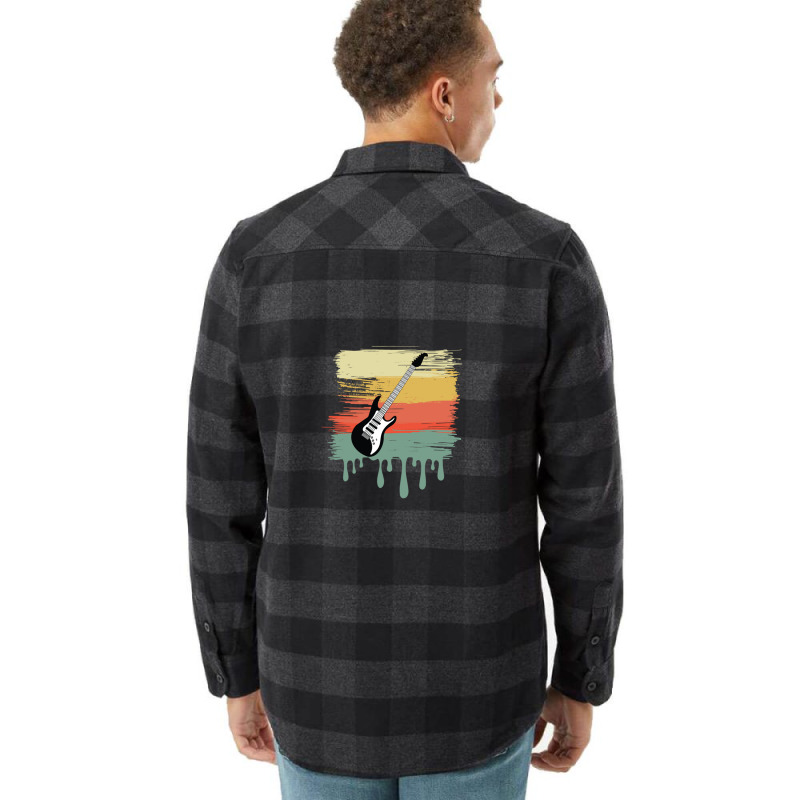 Electric Guitar Vintage Dripping Flannel Shirt | Artistshot