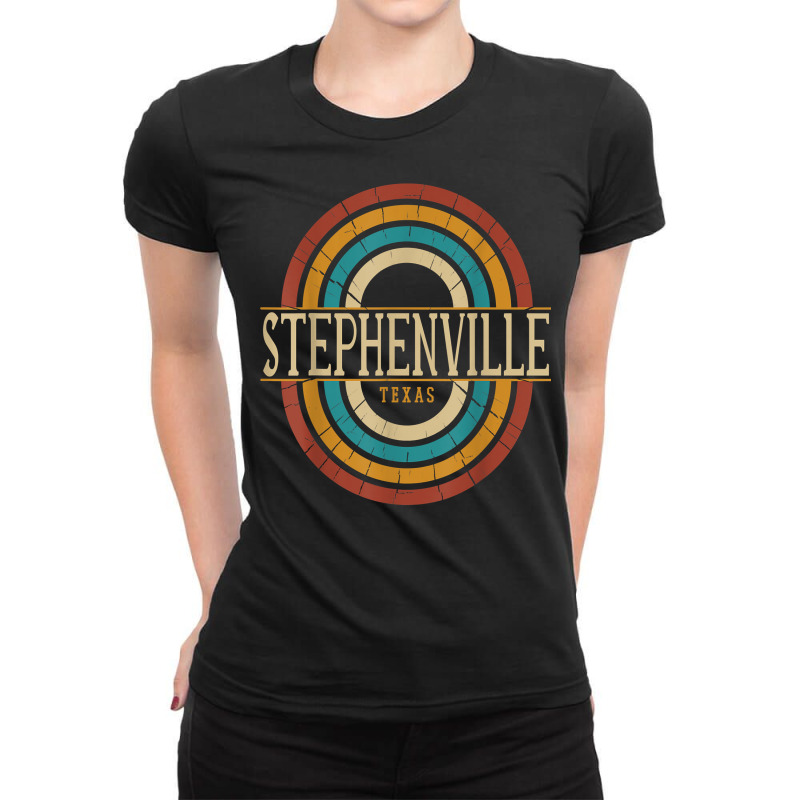 Vintage Retro Stephenville Texas Tx Women Men Souvenirs T Shirt Ladies Fitted T-Shirt by darrene68stu | Artistshot