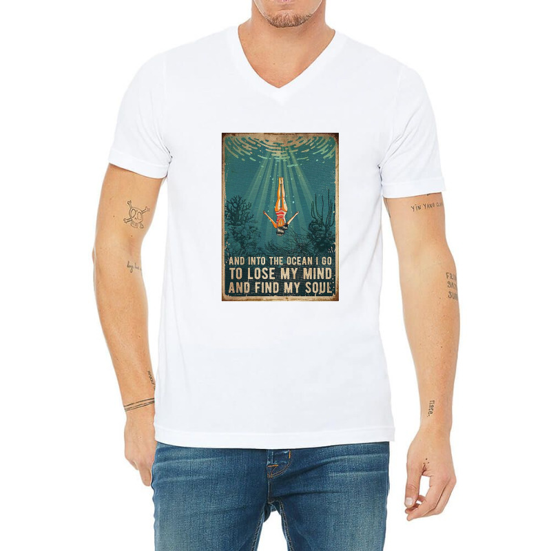 Into The Ocean Poster V-Neck Tee by monicash | Artistshot