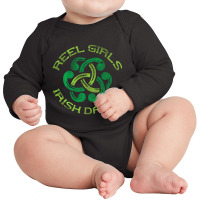 Trending Reel Girls Irish Dance St Patricks Day Ceili Dancer Girl Long Sleeve Baby Bodysuit | Artistshot