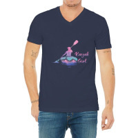 Ocean T Shirt Boating Boat Kayak Girl Pontoon Lake Summer 2022 V-neck Tee | Artistshot