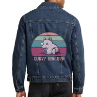 Curvy Unicorn Men Denim Jacket | Artistshot