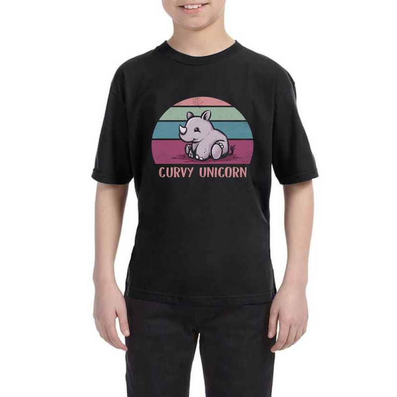 Curvy Unicorn Youth Tee by BrianneRemers65 | Artistshot