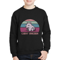 Curvy Unicorn Youth Sweatshirt | Artistshot