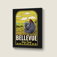 Bellevue State Park De Vintage Travel Portrait Canvas Print | Artistshot