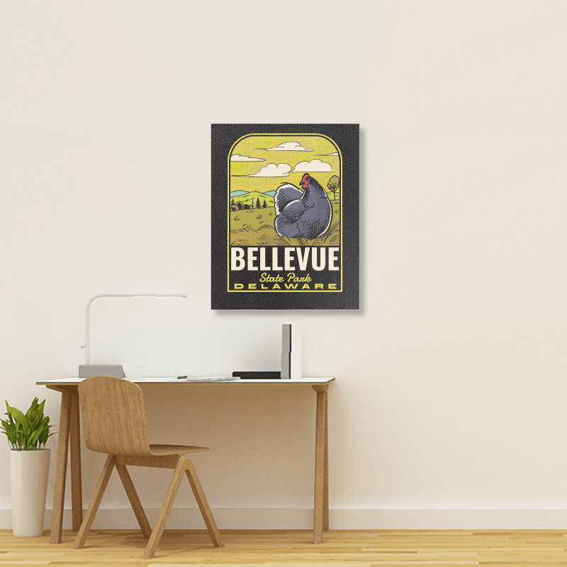 Bellevue State Park De Vintage Travel Portrait Canvas Print | Artistshot