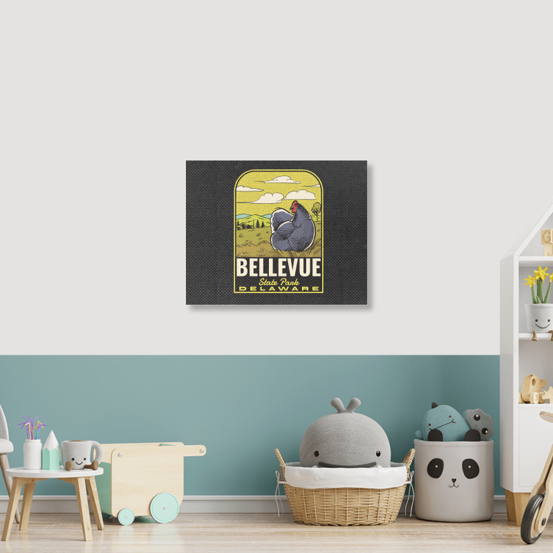 Bellevue State Park De Vintage Travel Landscape Canvas Print | Artistshot