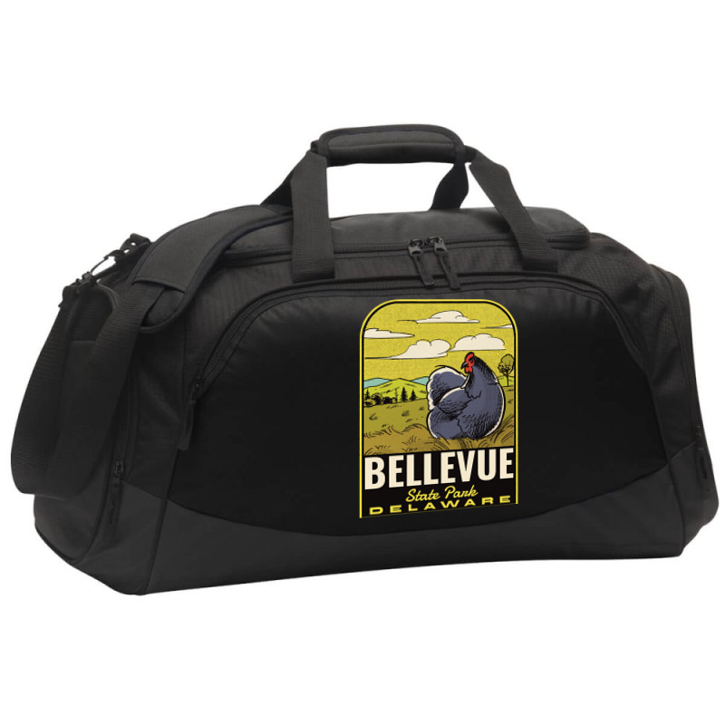 Bellevue State Park De Vintage Travel Active Duffel | Artistshot