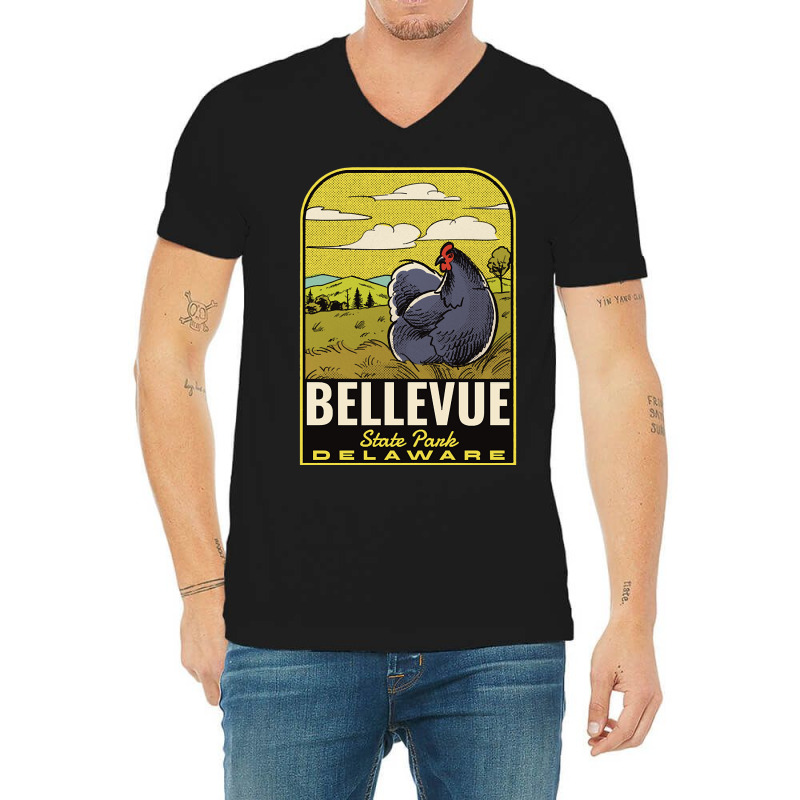 Bellevue State Park De Vintage Travel V-neck Tee | Artistshot