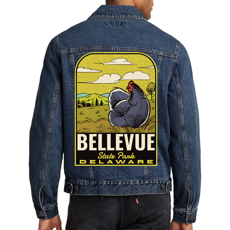 Bellevue State Park De Vintage Travel Men Denim Jacket | Artistshot