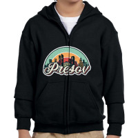 Presov City Retro Youth Zipper Hoodie | Artistshot