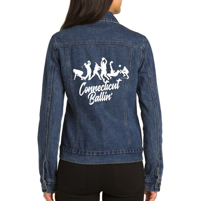 Connecticut Balli' Ladies Denim Jacket by kayakbetween30 | Artistshot