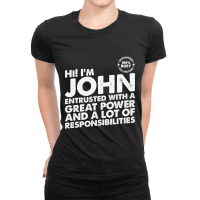 Busy John Ladies Fitted T-shirt | Artistshot