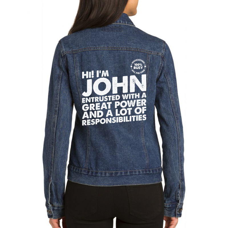 Busy John Ladies Denim Jacket by bunchfencing71 | Artistshot