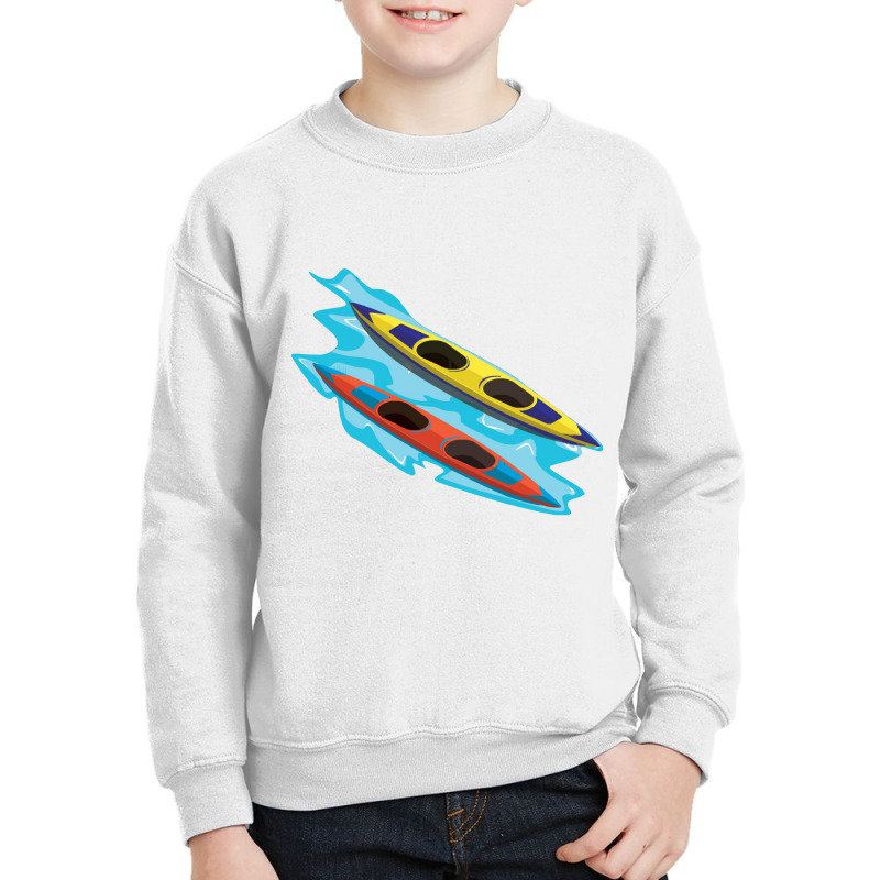 Ocean T Shirt Boating Boat Kayaking Kayak Pontoon Lake Summer Youth Sweatshirt | Artistshot