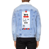 Belfast Boarding Pass Unisex Sherpa-lined Denim Jacket | Artistshot