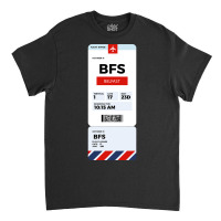 Belfast Boarding Pass Classic T-shirt | Artistshot