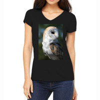 Barn Owl Women's V-neck T-shirt | Artistshot