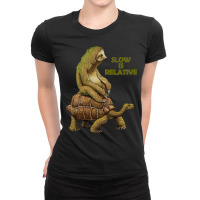 Limited Edition Speed Of Sloth And Turtle Ladies Fitted T-shirt | Artistshot