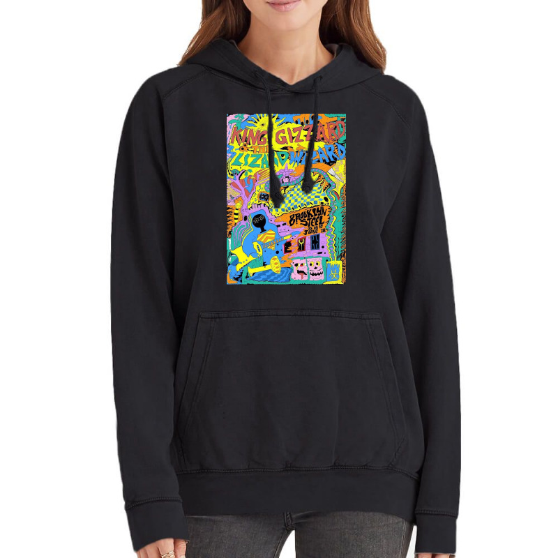 King Gizzard And The Lizard Wizard Brooklyn Steel Vintage Hoodie by carrilloesteban | Artistshot