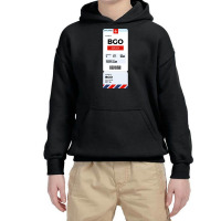 Bergen Boarding Pass Youth Hoodie | Artistshot