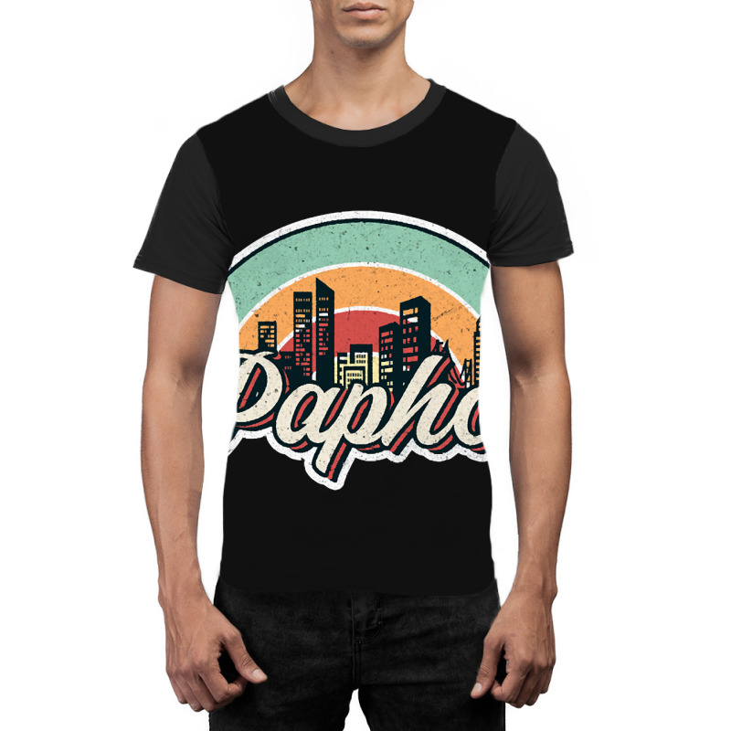 Paphos City Retro Graphic T-shirt | Artistshot