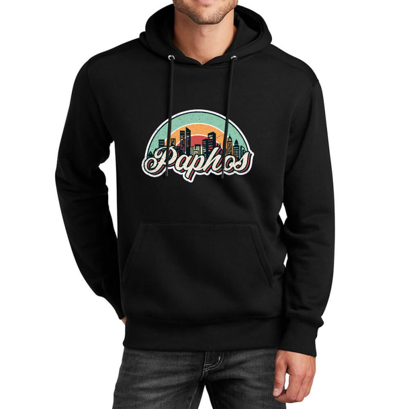 Paphos City Retro Unisex Hoodie | Artistshot