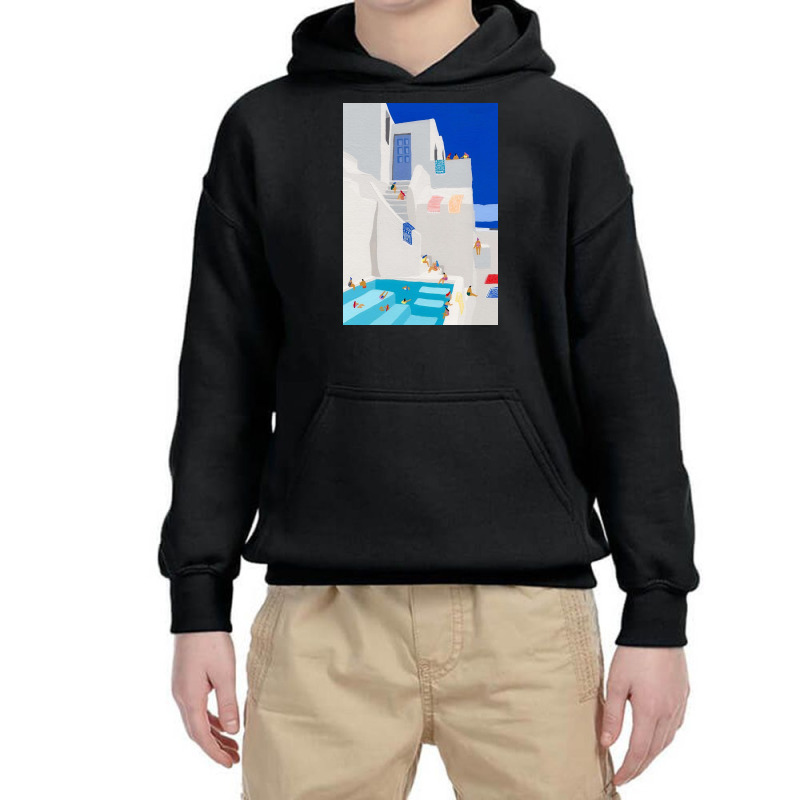 Santorini Sun Youth Hoodie by bobbiebolde | Artistshot