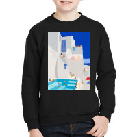 Santorini Sun Youth Sweatshirt | Artistshot