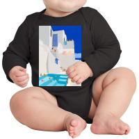 Santorini Sun Long Sleeve Baby Bodysuit | Artistshot