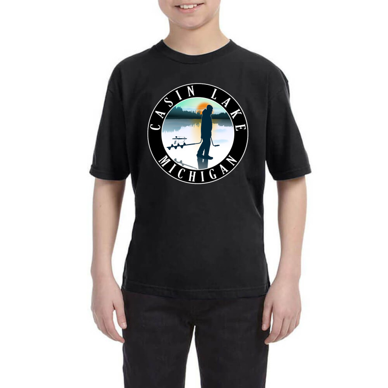 Casin Lake Ice Fishing Michigan Sunset Youth Tee by fencingderby989 | Artistshot