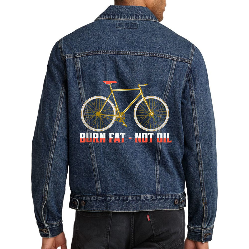 Burn Fat   Not Oil Biking Cycling Tank Top Men Denim Jacket | Artistshot