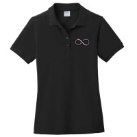 Large Infinity Vector Symbol Striped With Asexual Pride Flag Ladies Polo Shirt | Artistshot